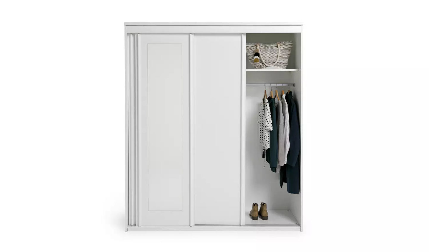 Hallingford 3 Door Sliding Wardrobe - White